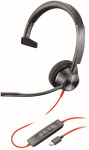 Poly	Blackwire 3310	Mono Ear Cushion, Corded Over-the-Head, Black