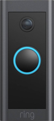 Wi-Fi Video Doorbell - Wired - Black